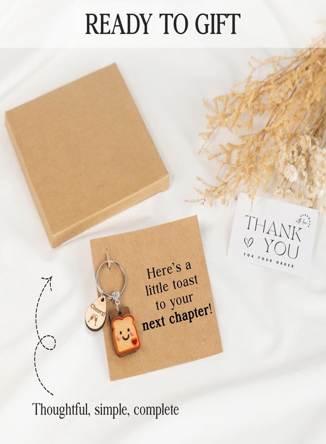 DINIZON Bread Toast Keychain Gifts for Women, Divorce Present for Women, New Job Gift for Woman, Gifts for Teenage Girls, New Beginnings Gift for Woman - Image 3